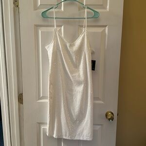 White Sequin Dress